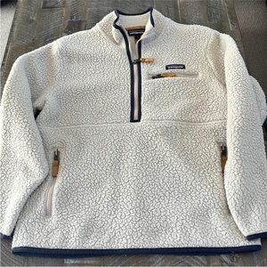 Womens retro pile fleece marsupial